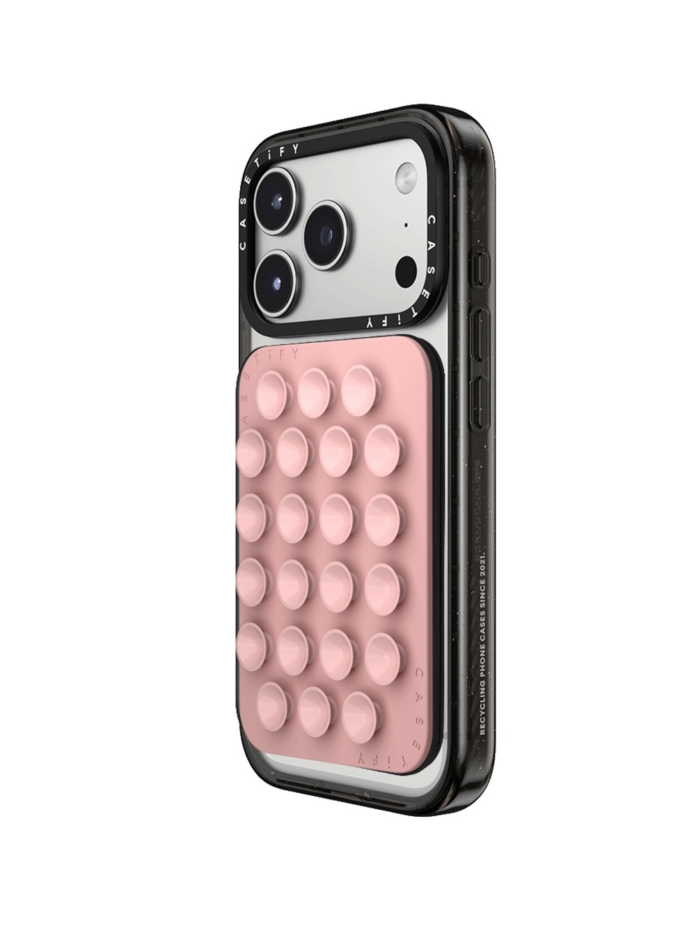 Casetify Snappy Snap & Stick Cardholder Stand MagSafe Primrose Pink